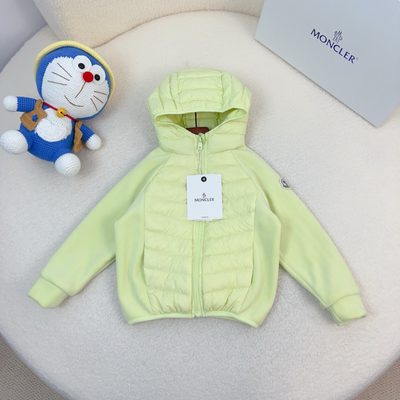 Moncler kids hooded hybrid zip-up jacket