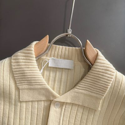 Burberry long-sleeved cable-knit polo sweater — 5