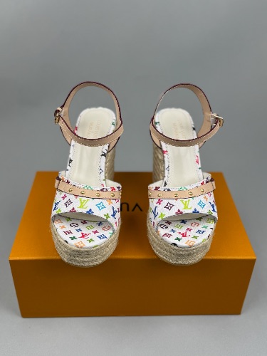 Louis Vuitton Takashi Murakami collaboration Helios wedge sandals — 3