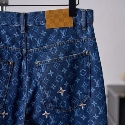 Louis Vuitton Monogram Embroidered Denim Skate Trousers — 9