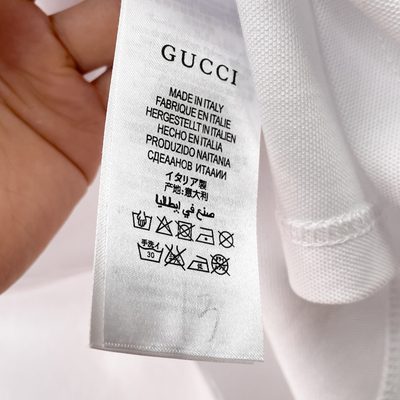 Gucci white cotton piquet polo shirt — 10