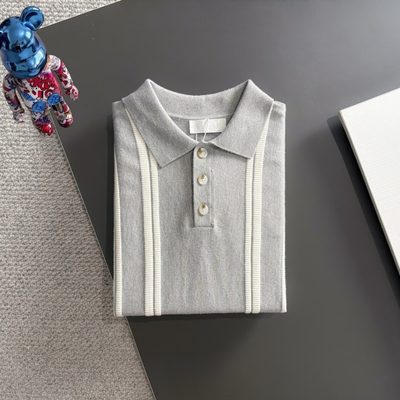 Burberry long-sleeve knitted polo sweater — 8