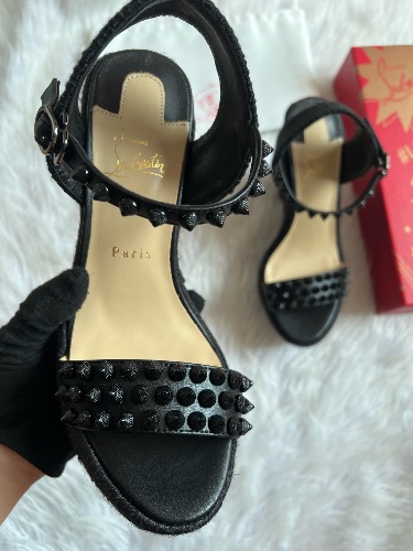 Christian Louboutin Madmonica 120 spiked espadrille wedge sandals — 3