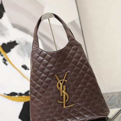 Saint Laurent Icare Medium Quilted Leather Tote — 9