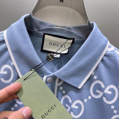 Gucci GG jacquard cotton knit polo shirt — 4
