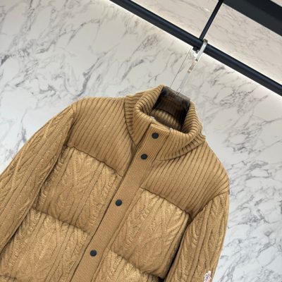 Moncler cable-knit down jacket — 4