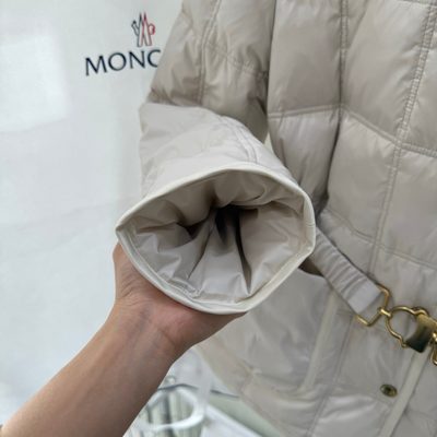 Moncler Cygnes Belted Short Down Jacket — 7