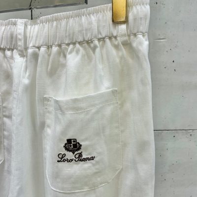 Loro Piana men's white linen shirt and trousers sets — 5