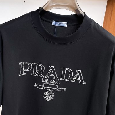 Prada black cotton jersey t-shirt — 3