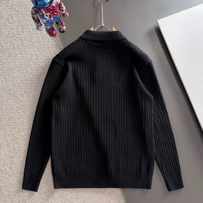 Burberry long-sleeved cable-knit polo sweater — 9