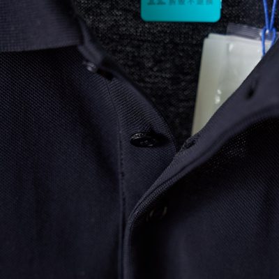 Burberry Navy Cotton Polo Shirt — 5