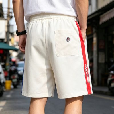 Moncler logo-stripe track shorts — 8