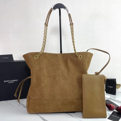 Saint Laurent Jamie Shopping quilted suede tote bag — 3
