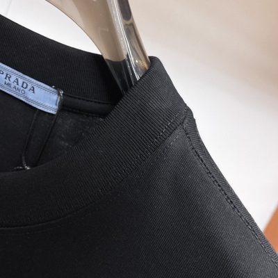 Prada white triangle-logo cotton T-shirt — 6