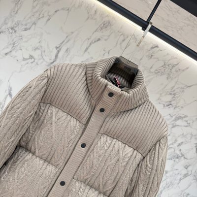 Moncler cable-knit down jacket — 4