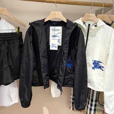 Burberry Cropped Nylon Hooded Jacket — 5