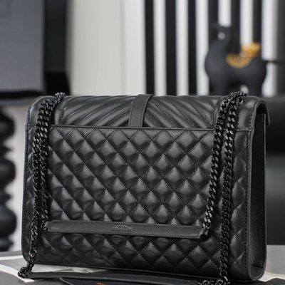 Saint Laurent So Black Mixed Matelassé Envelope Bag — 3