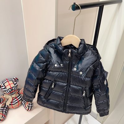 Moncler Enfant Maya Hooded Short Down Jacket — 4