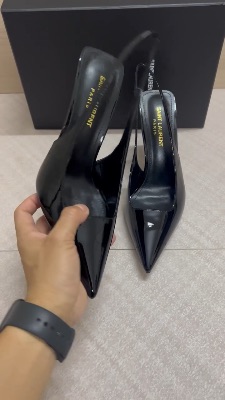 Saint Laurent patent leather slingback pumps — 5