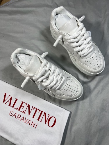 Valentino Garavani One Stud XL low-top sneakers in white leather — 3