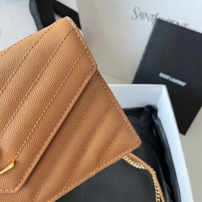 Saint Laurent Cassandre Envelope Chain Wallet — 6
