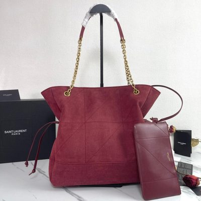 Saint Laurent Jamie Shopping quilted suede tote bag — 3