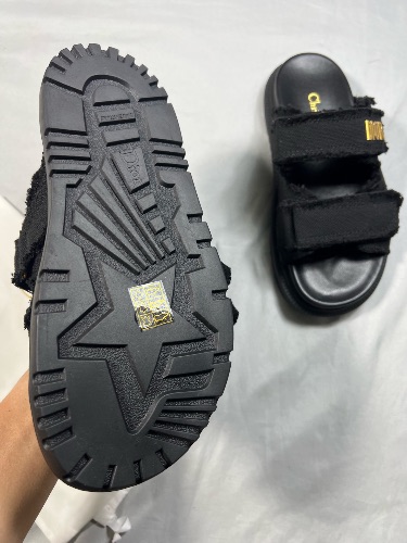 Dior Dioract black cloth sandals — 3