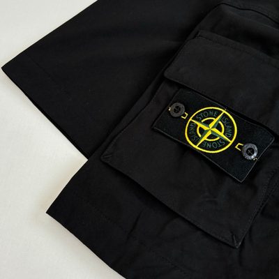 Stone Island black short-sleeve shirt — 7