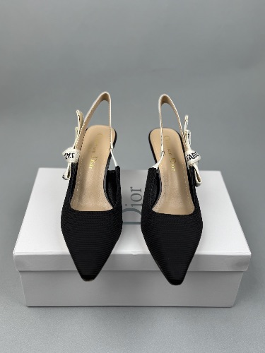 Dior J'Adior slingback pumps in black technical fabric — 3