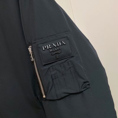 Prada Hooded Technical Fabric Down Jacket — 6
