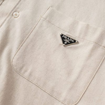 Prada cotton-linen chambray shirt — 6