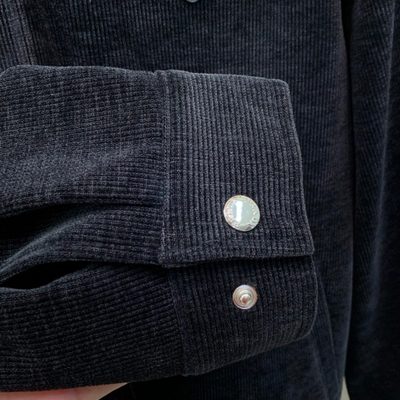 Prada classic button-down shirt and matching trousers accented — 7