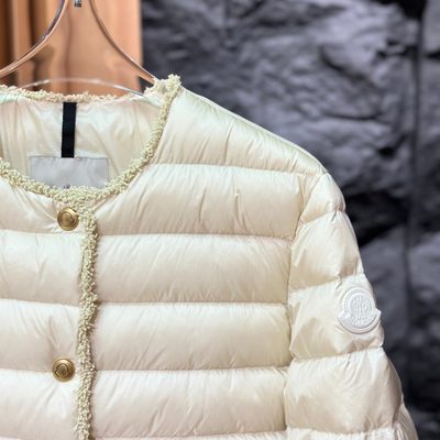 Moncler Fleurs Bouclé-Trimmed Short Down Jacket — 6