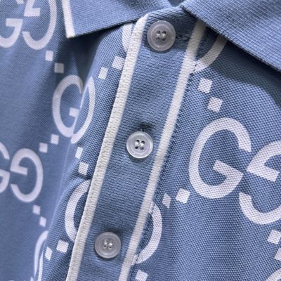 Gucci GG jacquard cotton knit polo shirt — 5