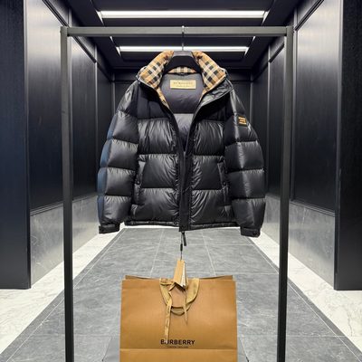 Burberry shiny shell hooded puffer jackets — 4