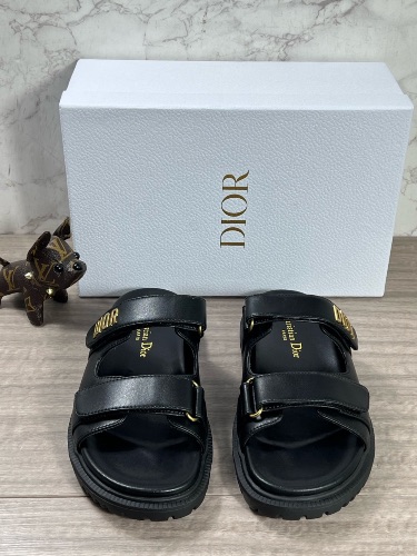 Dior Dioract black lambskin sandals — 3