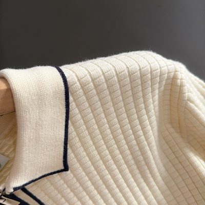 LV long-sleeve knit polo sweater — 5