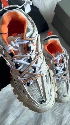 Balenciaga Track Sneakers in white and orange — 5