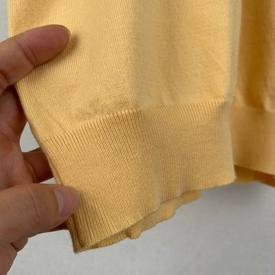 Prada Yellow Recycled Silk-Blend Logo Sweater — 8