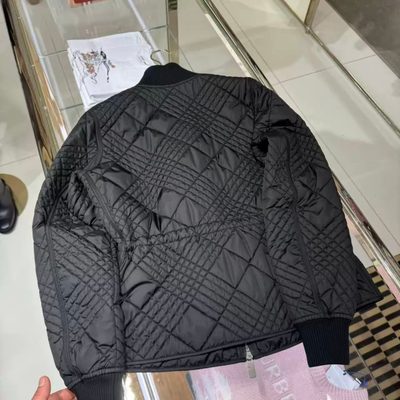 Burberry Micro Check-Stitch Nylon Wakerley Jacket — 4