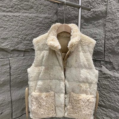 Moncler Joui belted plush down gilet — 3