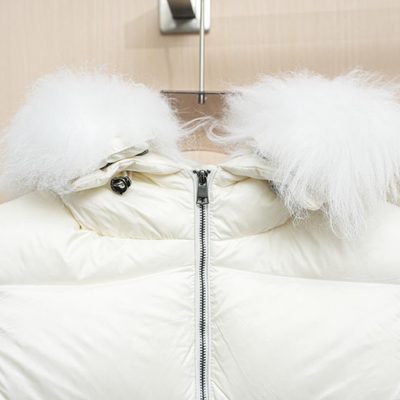Moncler Boed Hooded Shearling-Trimmed Short Down Jacket — 3