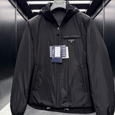 Prada Black Re-Nylon Puffer Jacket — 5