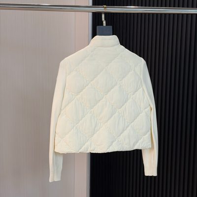 Moncler Diamond Quilted Padded Wool Cardigan — 4