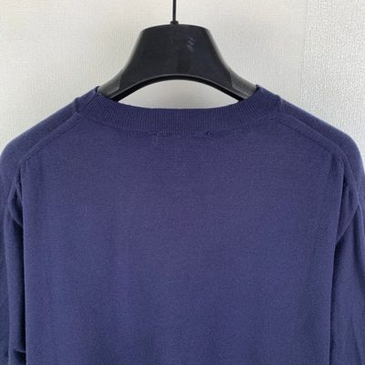 Prada navy blue silk crew-neck — 4
