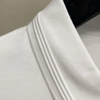 Moncler white piqué cotton polo shirt — 6