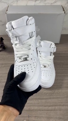 Nike Air Force 1 Mid '07 sneakers in a white colorway — 5