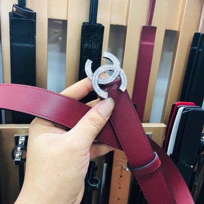Chanel belt features a distinctive double-C buckle — 4