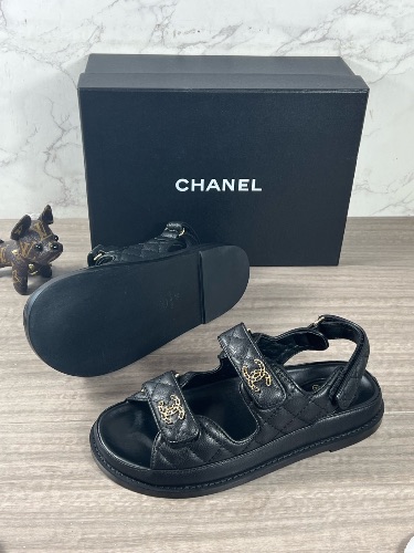 Chanel quilted calfskin "Dad Sandals"