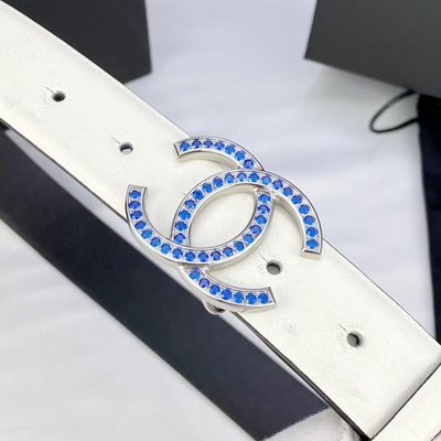 Chanel belt features a distinctive gold-toned CC buckle — 6